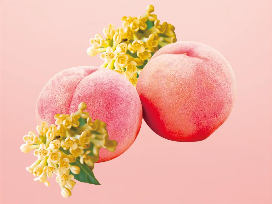 上品な甘さとフルーティなピーチ＆キンモクセイの香り